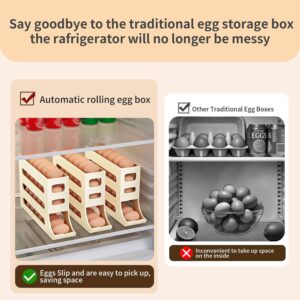 4 Tiers Egg Holder for Fridge - Large Capacity 30 egg Organizer for Refrigerator