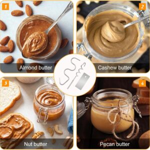 2 Pieces Stainless Steel Peanut Butter Stirrer Tool for Hand Mixers and Drills - Electric Peanut Butter Maker Machine with Lid